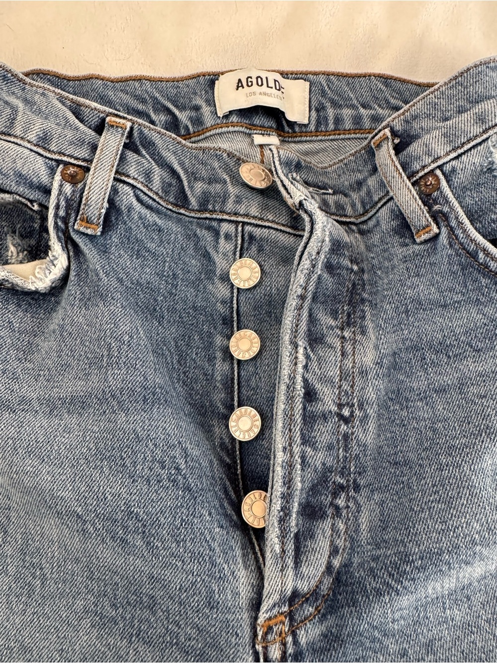 AGOLDE Premium High Rise Straight Leg Jeans - Picture 2 of 8